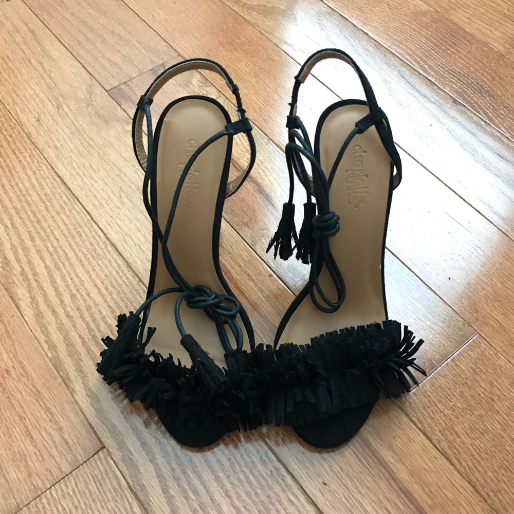 Charlotte Russe Fringe Strap Heels